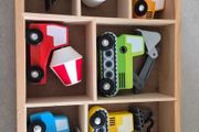 wooden construction vehicles