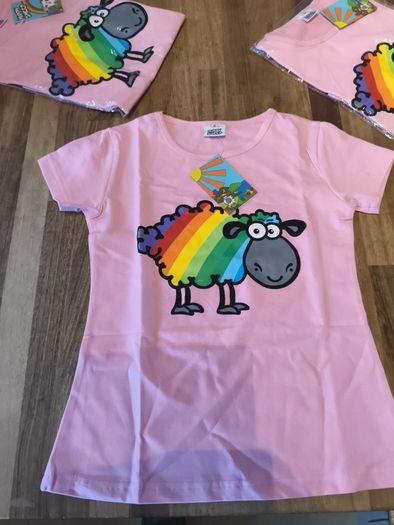 Girls T shirt .Happy Sheep.