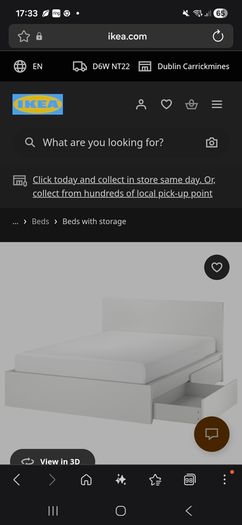 Double Bed Frame (Ikea Malm)