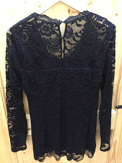Maternity black lace top worn once