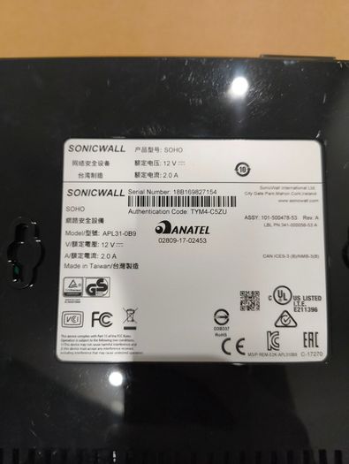 SonicWall APL31-0B9 Firewall (brand new)