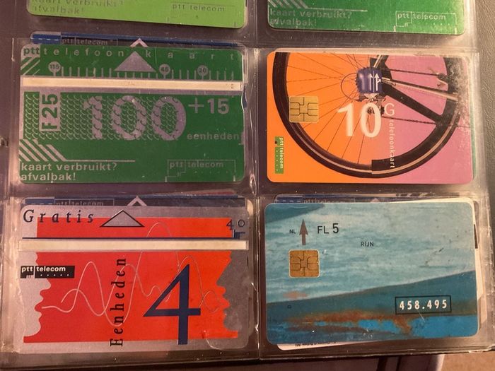Collection of various PTT TELECOM call cards from the Netherlands circa 1990's pice tbd