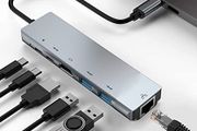 New 4K Type- C USB Hub 6 in 1 Adapter with HDMI+ PD+ 2 USB Port + Rj45