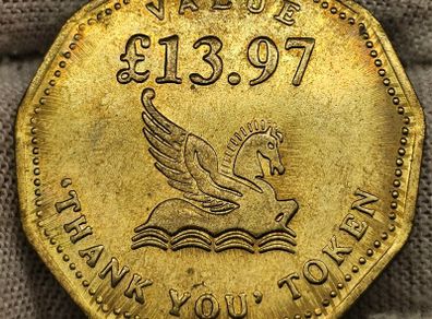Thank You Token 13.97 Pounds Value