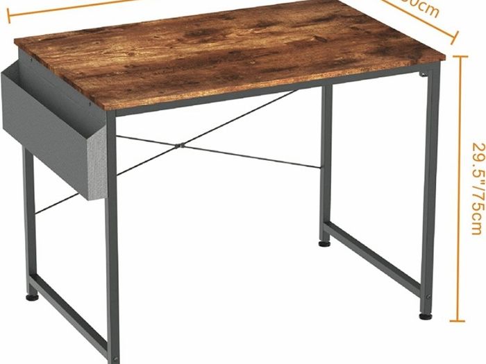 Writing Computer Desk, Office Work Desk for student and worker, Laptop Table with Storage Bag and Headphone Hook,Modern Simple Style Desks for Bedroom, Home, Office 80x50x75cm (FREE POSTAGE)