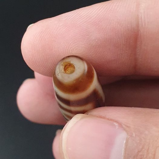 Anitque Himalayan 4 Eyes Tibetan Agate Bead Amulet