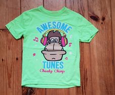 Age 6-7 Bright Green Monkey Teeshirt