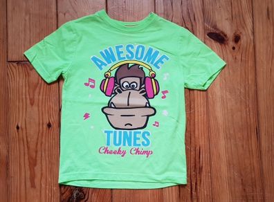 Age 6-7 Bright Green Monkey Teeshirt