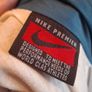 Nike Navy and White Striped Sleeves Windbreaker Jacket Image 4