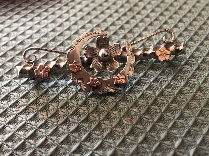 antique victorian sterling silver sweetheart brooch