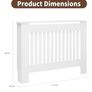 White Radiator Cover Cabinet Stylish Wooden Heater Cover with Shelf, Modern Radiator Cabinet for Living Room, Bedroom & Hallway  Safe  Practical Home Furniture Medium Image 2