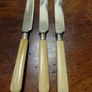 Antique Engraved Table Knives Set of 3 Image 5
