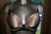 BNWT grey Collection X Plunge bra see lovely back size UK34F EUR75G Postage included