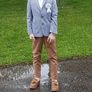 Boys grey blazer and chino set age 7/8 Image 2