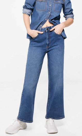 Springfield Sustainable Wash Culotte Jeans Size 34