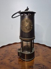 Rare Antique Type S L Miners Safety Lamp Protector Lamp Co. No. 199