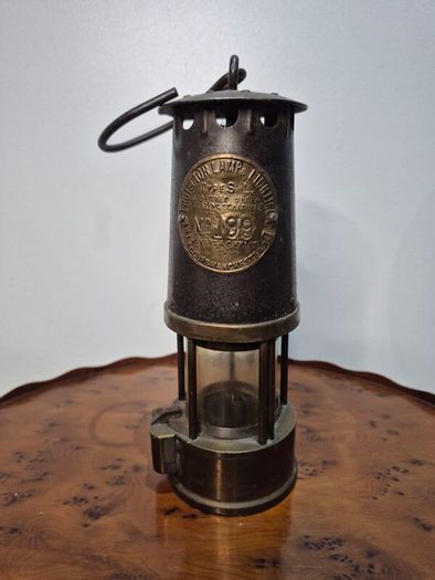 Rare Antique Type S L Miners Safety Lamp Protector Lamp Co. No. 199