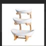 3- Tier fruit bowl stand made by bamboo and Ceramic. Full details click on link https://amzn.eu/d/4xTKUy4 Image 2