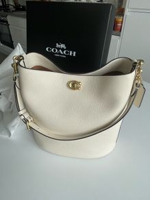 Brand New Coach Soft Willow Bucket Bag 26cm in the Colour Chalk