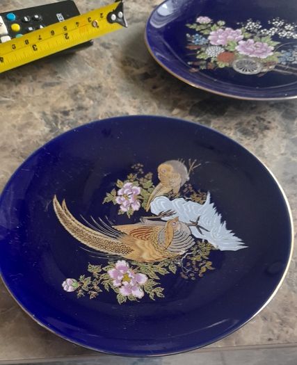 ornamental blue plates