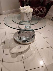 Saturn Extendable Glass Coffee Table
