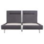 Bed Frame with LED Grey Faux Leather 135x190 cm Image 4