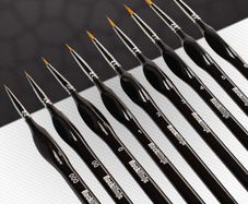 Detail Paint Brush Set, 9pcs Thin Brushes for Fine Detailing & Art Painting - Acrylic,Watercolor, Oil Miniatures, Scale Models, Airplane Kits, Nail, Line Drawing, Warhammer (MULTIPLE COLOURS)