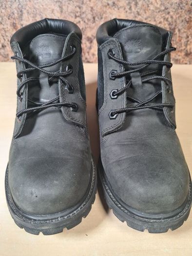 womens Timberland  NELLIE CHUKKA boots Black leather waterproof ankle boots Size UK 5.5 EU 38.5