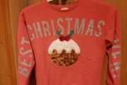 Girls christmas pudding sweater 6-7years