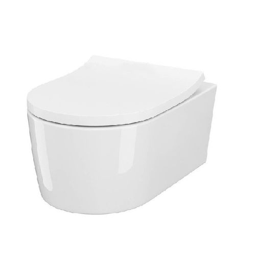 Cersanit Inverto rimless wall-hung toilet bowl, white