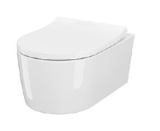 Cersanit Inverto rimless wall-hung toilet bowl, white