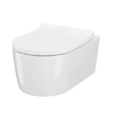 Cersanit Inverto rimless wall-hung toilet bowl, white