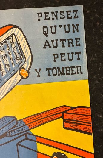 Original 1950's French Industrial Safety Poster