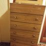 bedroom brown chest of drawers with lift up top Image 5
