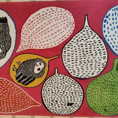 Vintage IKEA owl abstract carpet rug