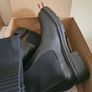 Vanessa Wu 2177 NR long black sock tall boots NEW & BOXED RRP 75 euro size UK 5 EU 38 sale Image 2