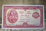 20 Pound Lady Lavery 23/10/57 IRISH NOTE