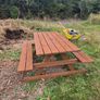 Picnic bench 6ft wide with hardwood pressure treated decking boards Image 2