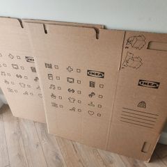 7 moving boxes and pre-cut bubblewrap