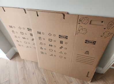 7 moving boxes and pre-cut bubblewrap