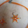 Costume  Necklace & Matching  Earrings.  Length  - 9".. Image 4