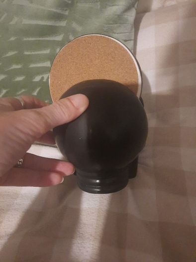black ceramic skull coaster set