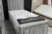 Single bed and mattress