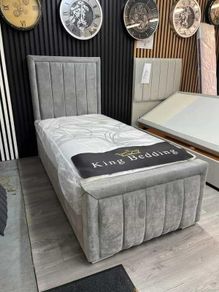 Single bed and mattress