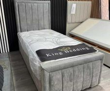 Single bed and mattress