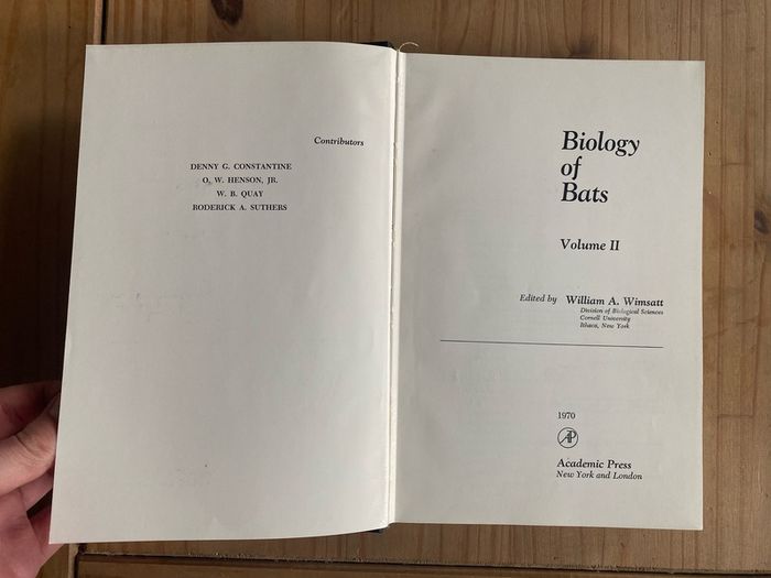 William Wimsatt Biology Of Bats Vol2 Book