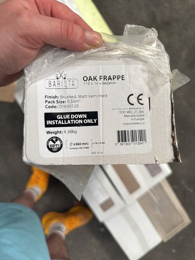 Engineered floor boards oak frappe