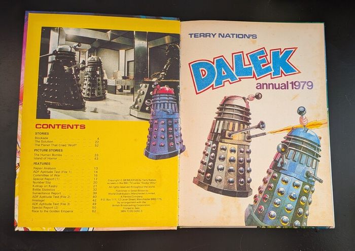Terry Nation Dalek Annual 1979 Doctor Who BBC Vintage Hardback