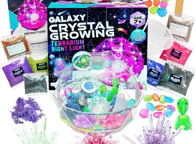 BNIB Galaxy Crystal Growing Terrarium Night Light