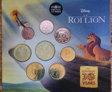 France Brilliant Uncirculated Euro Coin Set 2024 - Lion King 30th - Disney